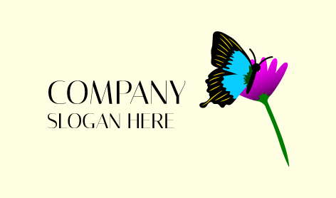 Delicate Butterfly Insect Logo