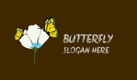 Dreamlike Yellow Butterfly Logo