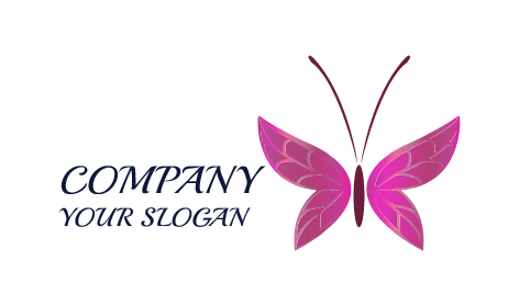 Enchanting Pink Butterfly Logo