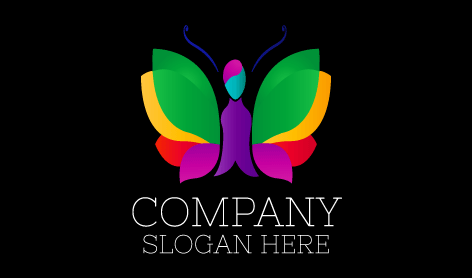 Ethereal Butterfly Glow Logo