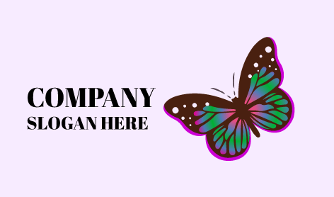 Fluttering Brown Butterfly Logo