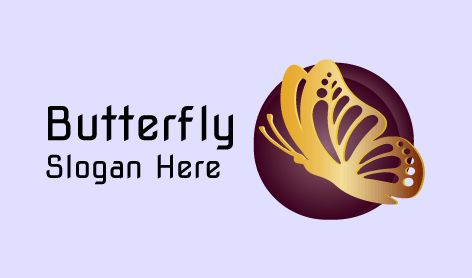 Royal Golden Butterfly Logo