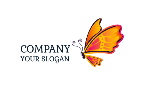 Shimmery Style Butterfly Logo