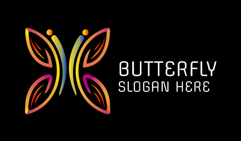 Shiny Conceptual Butterfly Logo