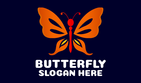 Transformative Orange Butterfly Logo