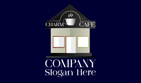 Charming Cafe Building Logo
