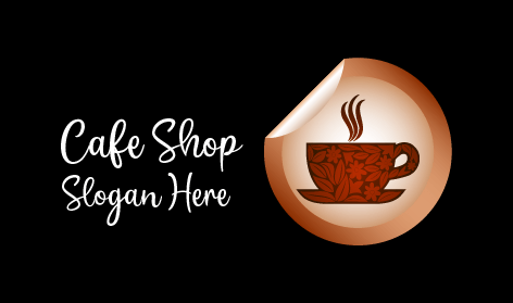 Floral Pattern Cafe Logo