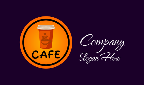 Plastic Coffee Cup Cafe Logo
