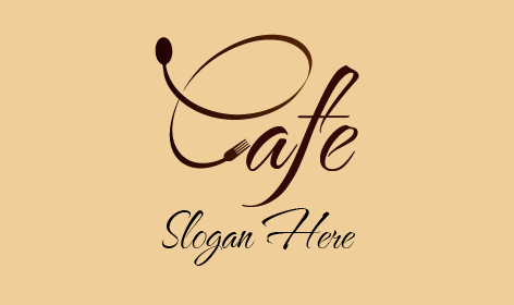Sleek Cafe Font Style Logo
