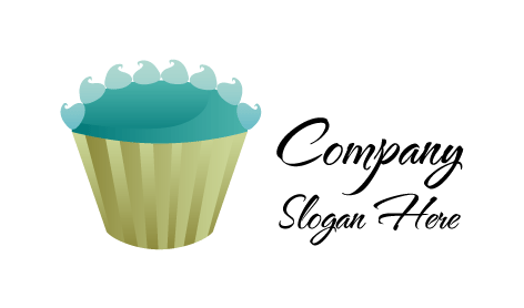 Deep Blue Cupcake Logo