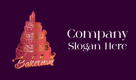 Pink Birthday Cake Logo