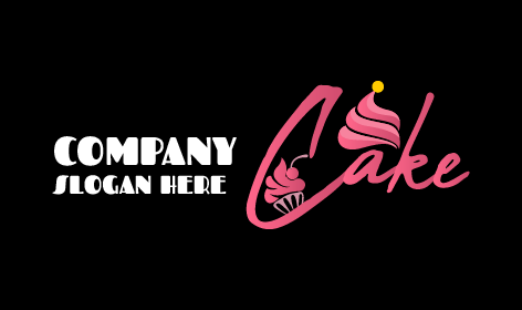 Pink Cake Letter Logo