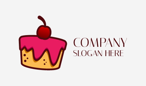 Pink Frosting Cake Logo