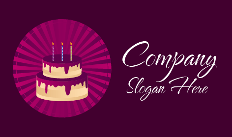 Purple Drip Cake Logo