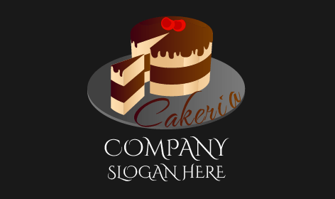Tasty Chocolate Cake Logo