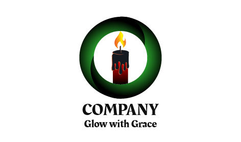 Black Melting Candle Logo