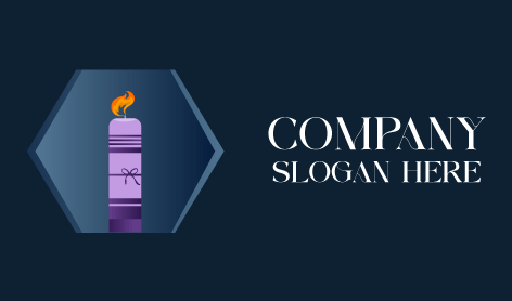 Blue Hexagon Candle Logo