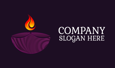 Bright Oil Lamp Candle Logo