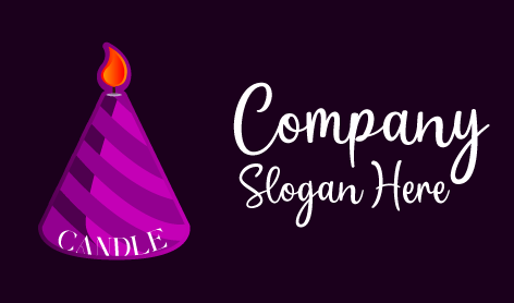 Creative Triangular Candle Logo