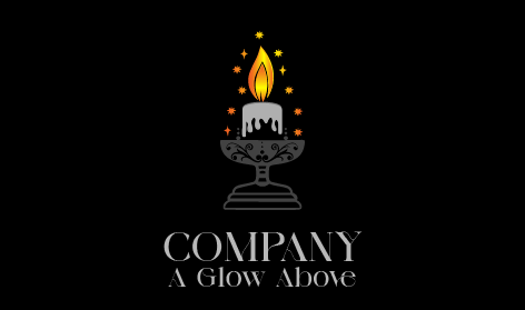 Cute Gray Candle Logo