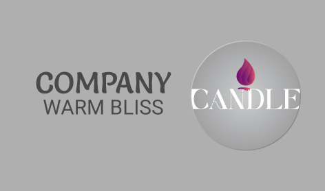 Elegant Gray Candle Logo