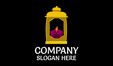 Golden Candle Lantern Logo