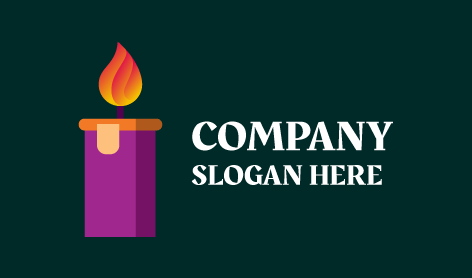Gradient Glow Candle Logo