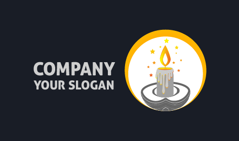 Gray Melting Candle Logo