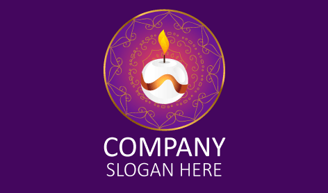 Intricate Background Candle Logo