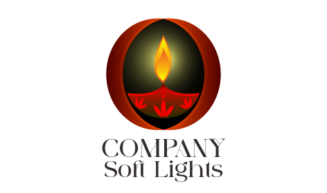 Premium Maroon Candle Logo