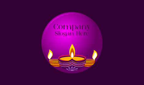 Purple Celebratory Candle Logo