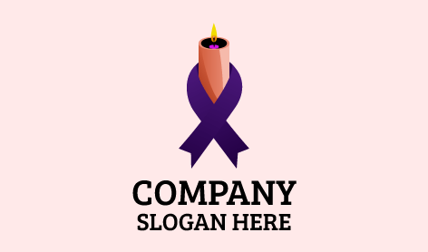 Purple Ribbon Candle Logo