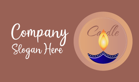 White Dotted Candle Logo