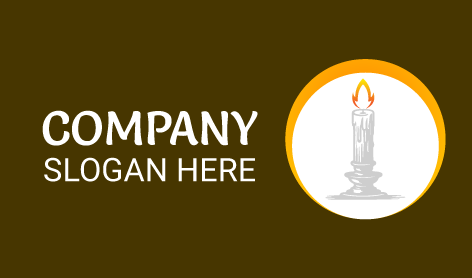 White Melting Wax Candle Logo