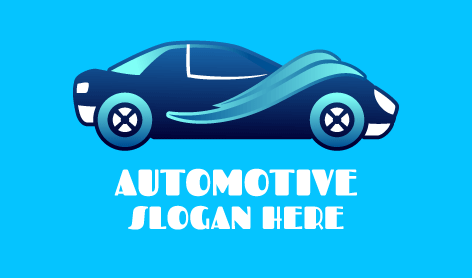 Classic Dark Blue Car Logo