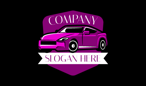 Magenta Lustrous Car Logo