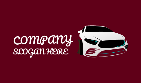 Traditional White Car Logo