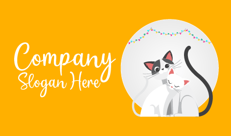 Affectionate White Cat Logo