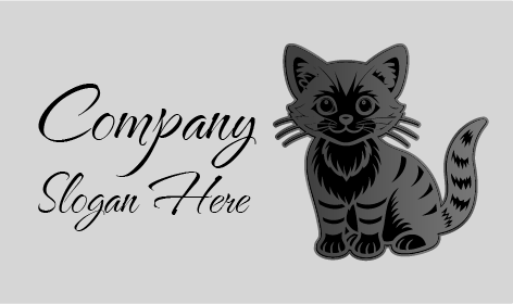 Bold Black Cat Logo