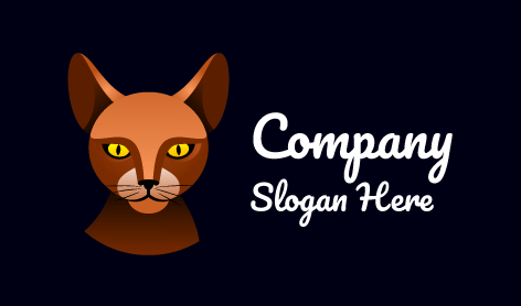 Cat Fierce Yellow Eyes Logo