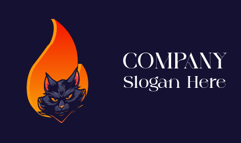 Flaming Purple Cat Logo