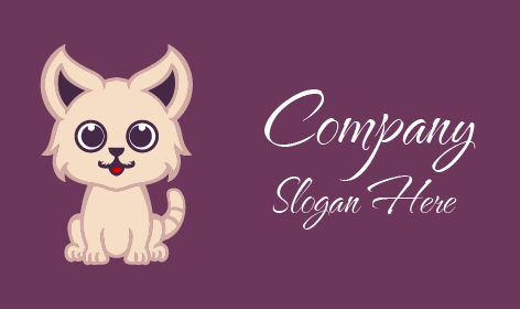 Friendly Pink Cat Logo