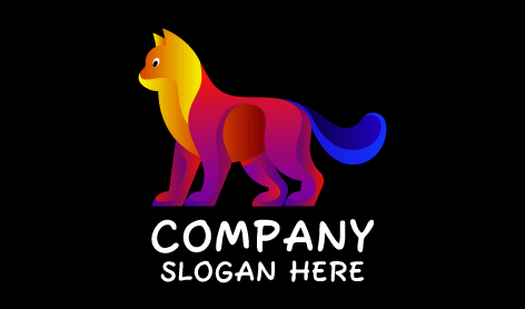 Giant Gradient Cat Logo