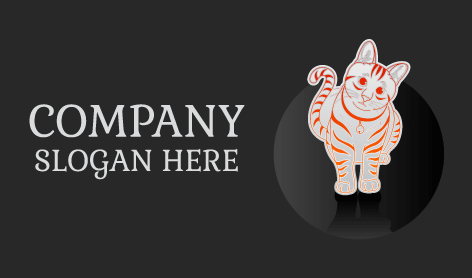 Gray Emotional Cat Logo