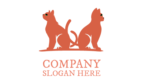 Loveable Couple Cat Logo