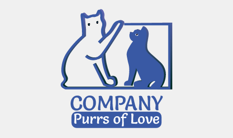 Mother Child Duo Cat Logo