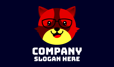 Nerdy Cool Cat Logo
