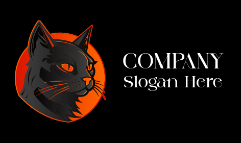 Orange Circle Cat Logo