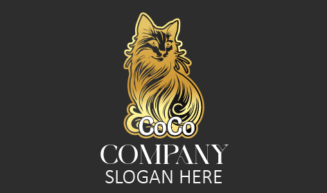 Persian Blonde Cat Logo