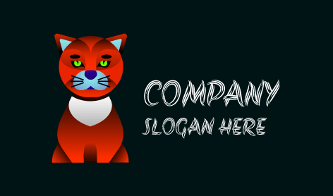 Red Tamed Cat Logo